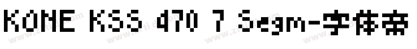 KONE KSS 470 7 Segm字体转换